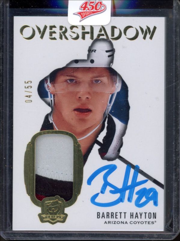 Barrett Hayton 2019 Upper Deck The Cup #OS-BH Overshadow /55 Rookie RAW