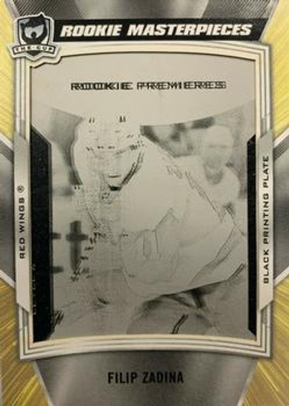 Filip Zadina 2019 Upper Deck The Cup #78 Rookie Plates - Black /1 RAW