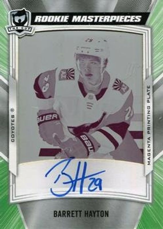 Barrett Hayton 2019 Upper Deck The Cup #SPA-195 SP Authentic Rookie Autographs - Printing Plates Magenta /1 RAW