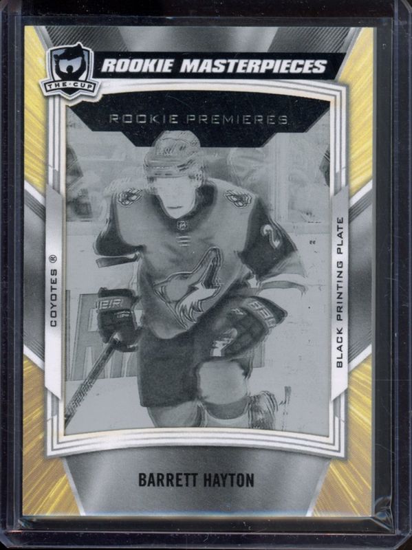Barrett Hayton 2019 Upper Deck The Cup #TRILOGY-108 Trilogy Rookies - Printing Plates Black /1 RAW