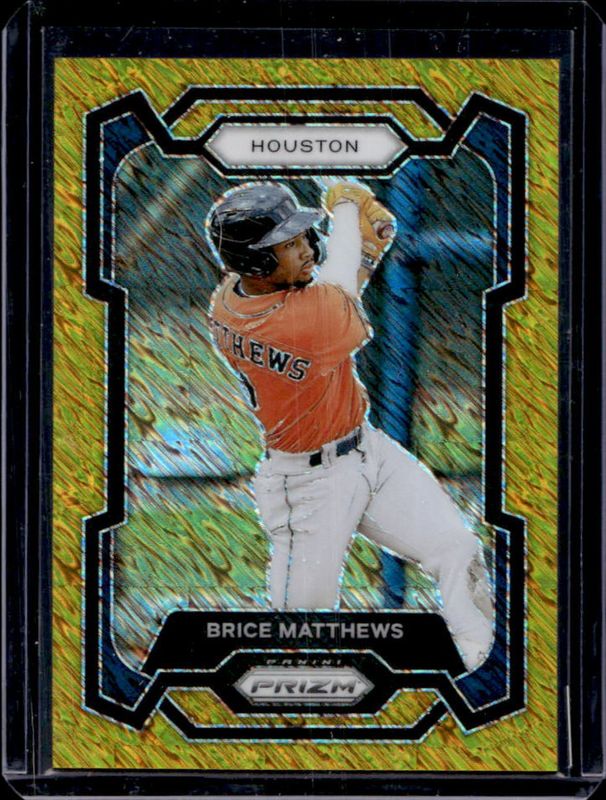 Brice Matthews 2024 Prizm #170 Gold Shimmer FOTL /7 RAW