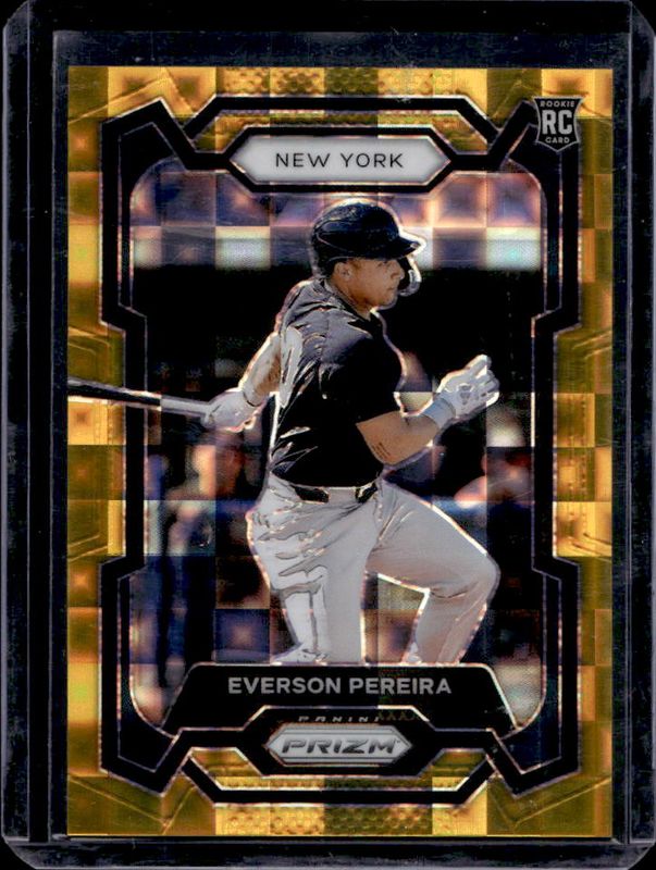 Everson Pereira 2024 Prizm #185 Premium Box Set Gold /4 Rookie RAW