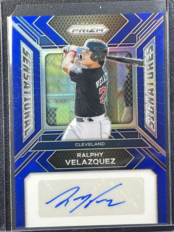 Ralphy Velazquez 2024 Prizm #SS-RV Sensational Signatures - Blue /49 RAW