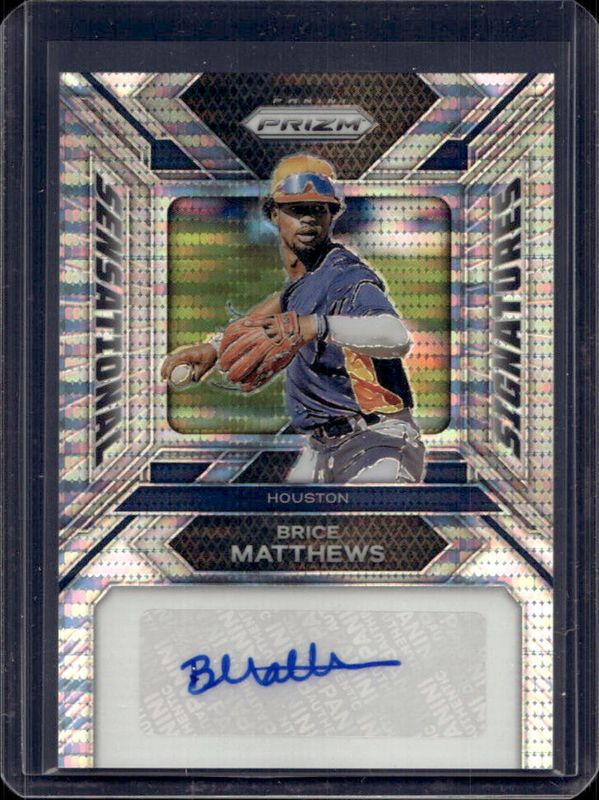 Brice Matthews 2024 Prizm #SS-BM Sensational Signatures - Pulsar /199 RAW