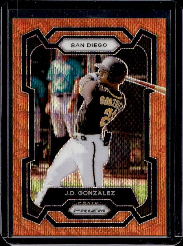 JD Gonzalez 2024 Prizm #111 Orange Wave /49 RAW