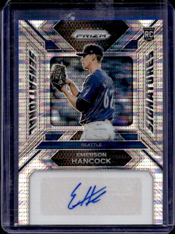 Emerson Hancock 2024 Prizm #SS-EH Sensational Signatures - Pulsar /199 Rookie RAW