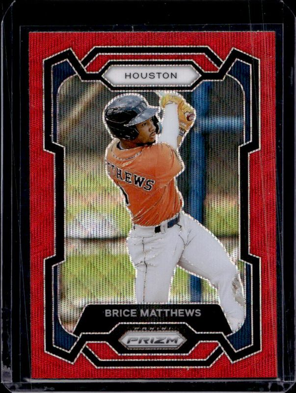 Brice Matthews 2024 Prizm #170 Ruby Wave RAW