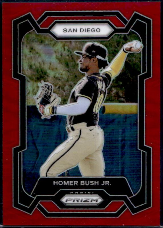Homer Bush Jr. 2024 Prizm #59 Red /299 RAW