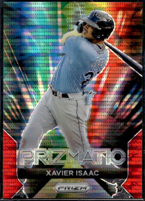 Xavier Isaac 2024 Prizm #11 Prizmatic - Red Pulsar /399 RAW