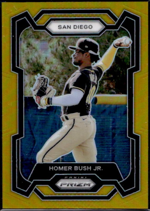Homer Bush Jr. 2024 Prizm #59 Gold /10 RAW