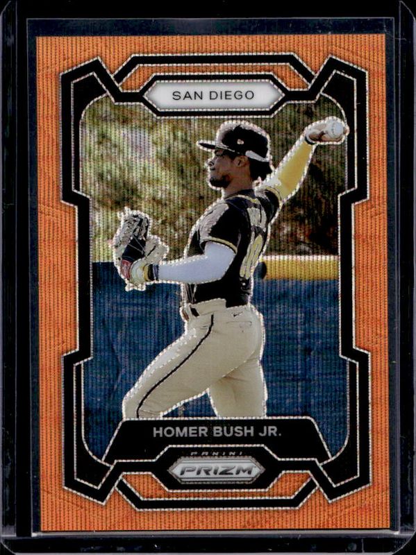 Homer Bush Jr. 2024 Prizm #59 Orange Wave /49 RAW