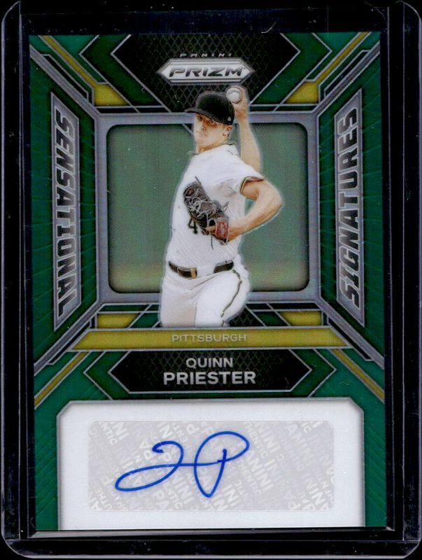 Quinn Priester 2024 Prizm #SS-QP Sensational Signatures - Green Rookie RAW