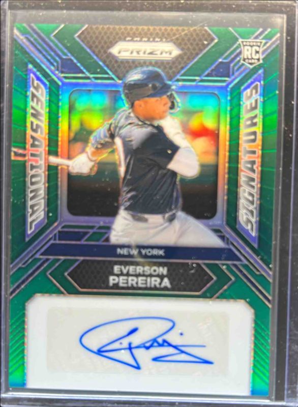 Everson Pereira 2024 Prizm #SS-EP Sensational Signatures - Green Rookie RAW