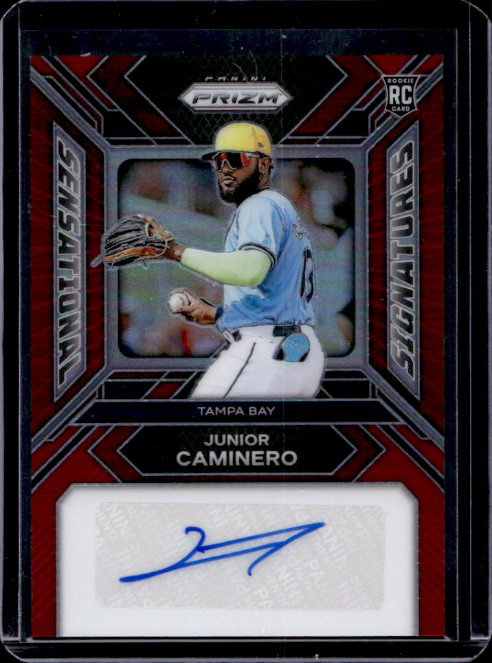 Junior Caminero 2024 Prizm #SS-JC Sensational Signatures - Red /99