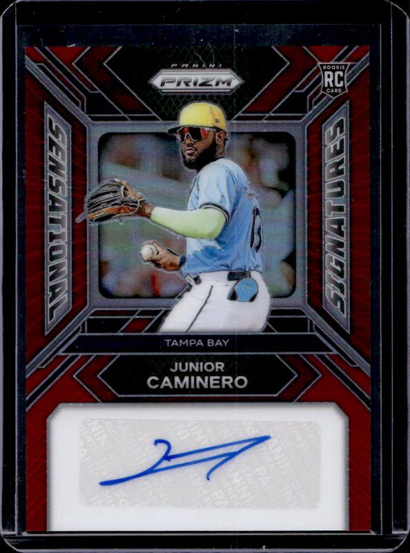 Junior Caminero 2024 Prizm #SS-JC Sensational Signatures - Red /99