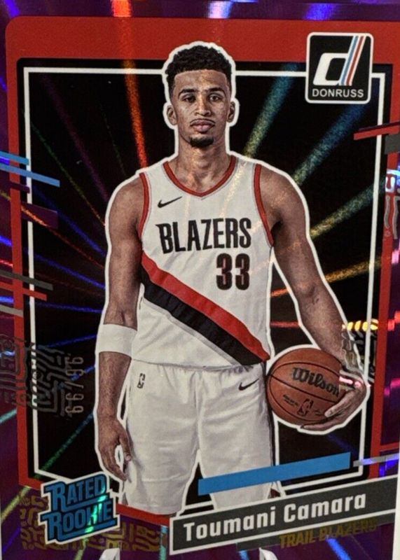 Toumani Camara 2023 Donruss #245 Holo Purple Laser /99 Rookie RAW