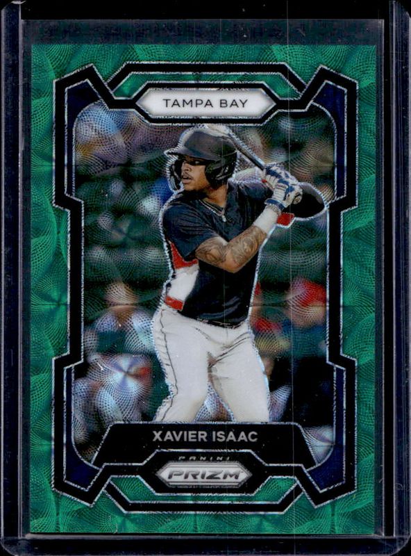 Xavier Isaac 2024 Prizm #275 Green Scope /75 RAW