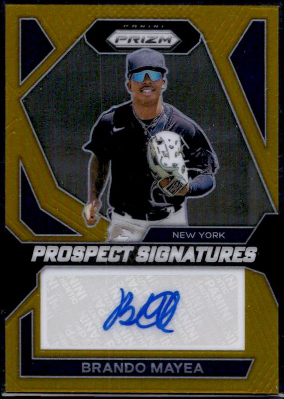 Brando Mayea 2024 Prizm #21 Prospect Signatures - Gold /10 RAW