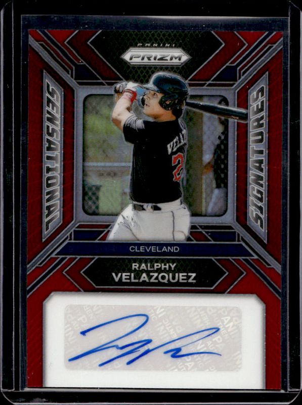 Ralphy Velazquez 2024 Prizm #SS-RV Sensational Signatures - Red /99 RAW