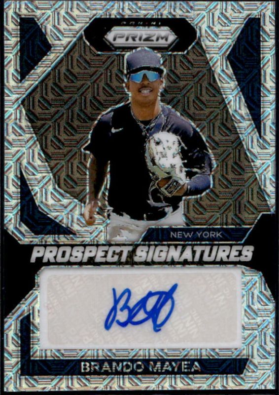 Brando Mayea 2024 Prizm #21 Prospect Signatures - Mojo /25 RAW