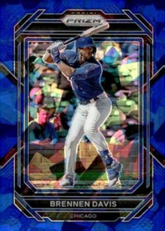 Brennen Davis 2023 Prizm #54 Blue Ice RAW