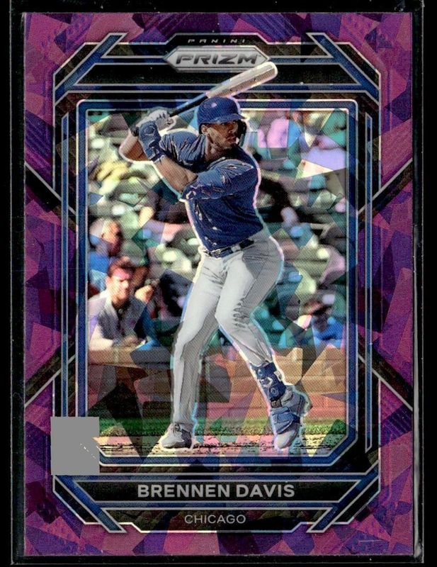 Brennen Davis 2023 Prizm #54 Purple Ice RAW