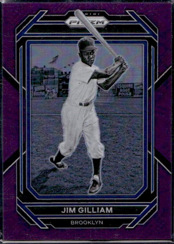 Jim Gilliam 2023 Prizm #184 Purple /99 RAW