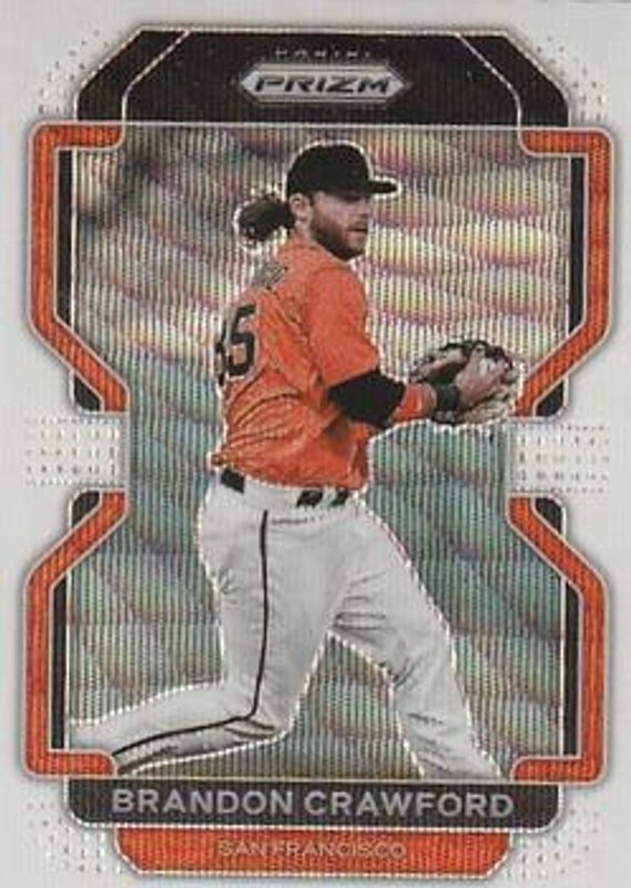 Brandon Crawford 2022 Prizm #83 White Wave RAW