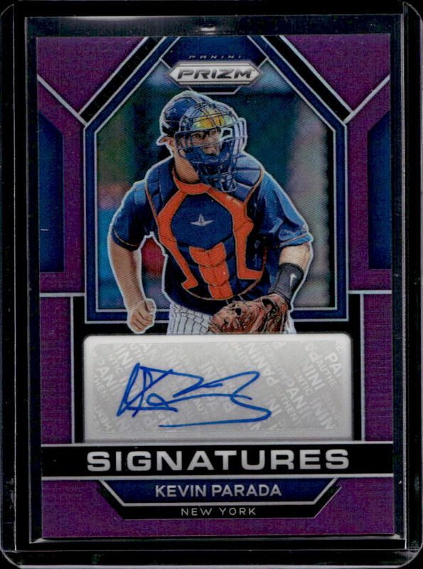 Kevin Parada 2023 Prizm #SIG-KP Signatures - Purple /99 RAW