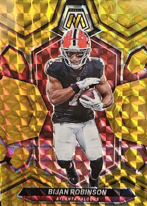 Bijan Robinson 2024 Mosaic #9 Gold /10 RAW