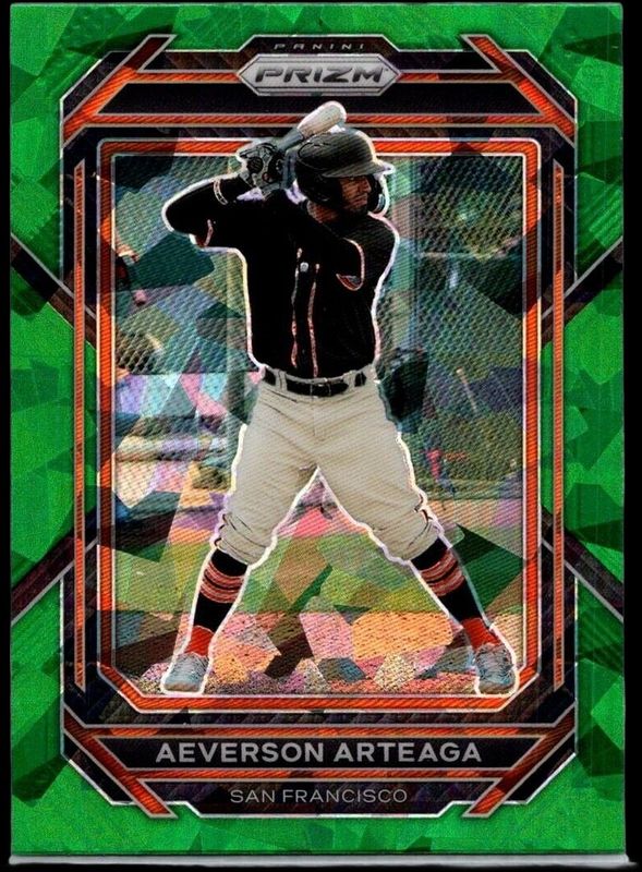 Aeverson Arteaga 2023 Prizm #172 Green Ice RAW