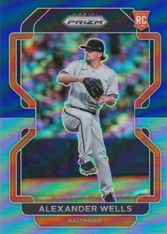 Alexander Wells 2022 Prizm #38 Navy Blue Carolina Blue Rookie RAW