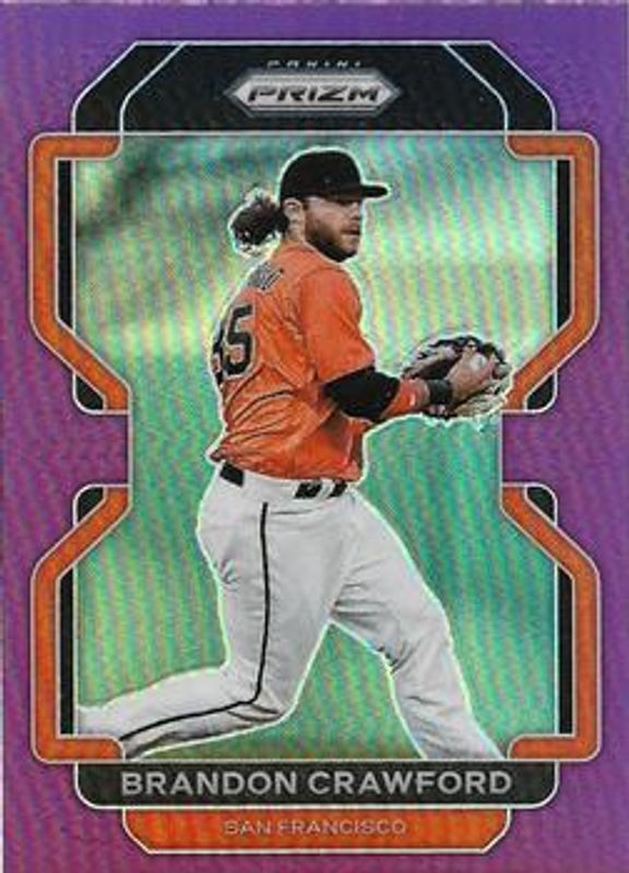 Brandon Crawford 2022 Prizm #83 Purple RAW