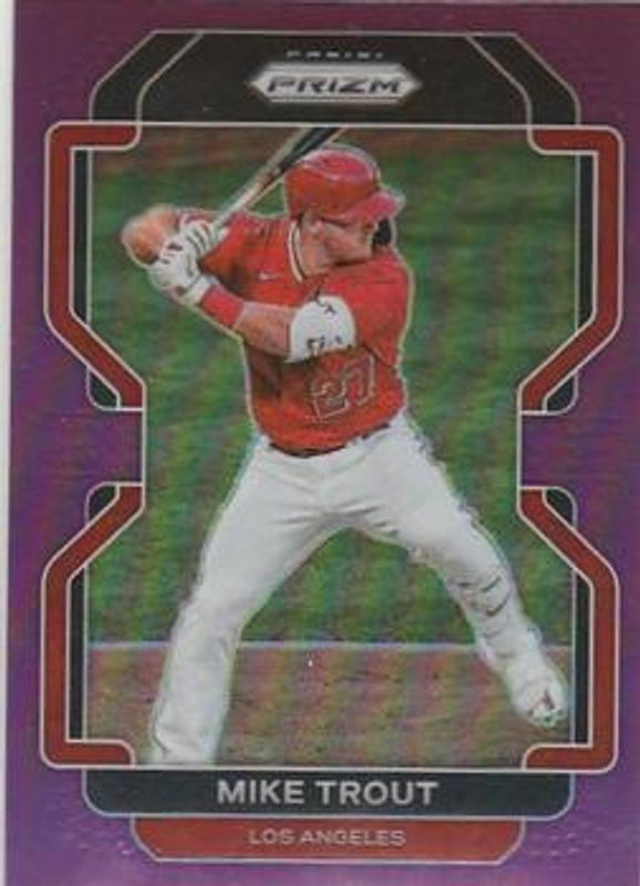 Mike Trout 2022 Prizm #138 Purple RAW
