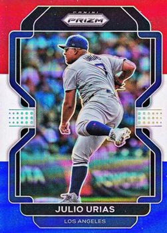 Julio Urias 2022 Prizm #79 Red White Blue RAW