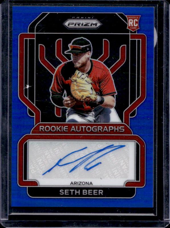 Seth Beer 2022 Prizm #RA-SH Rookie Autographs - Blue /149 RAW