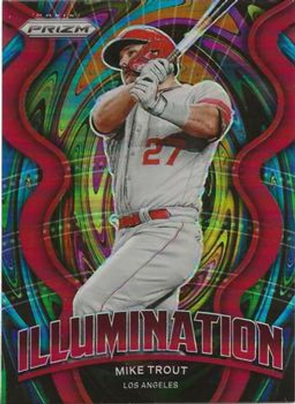 Mike Trout 2022 Prizm #IL-10 Illumination - Red RAW