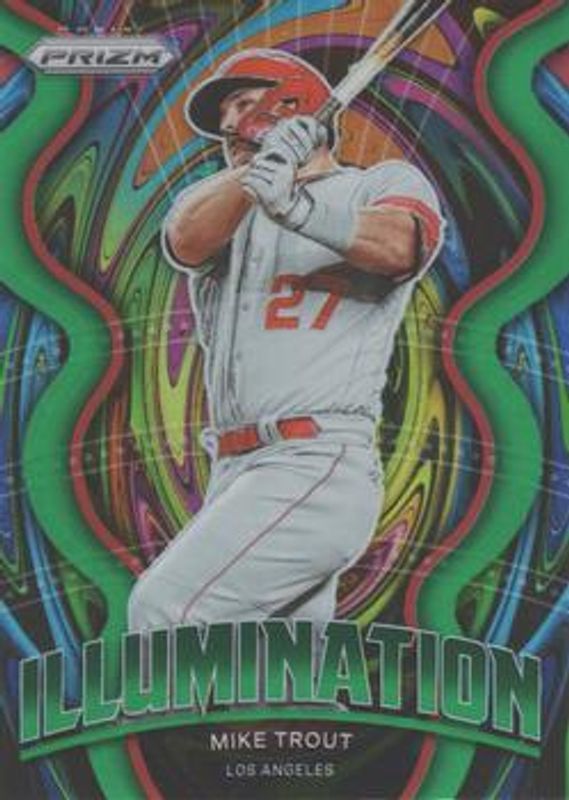 Mike Trout 2022 Prizm #IL-10 Illumination - Green RAW