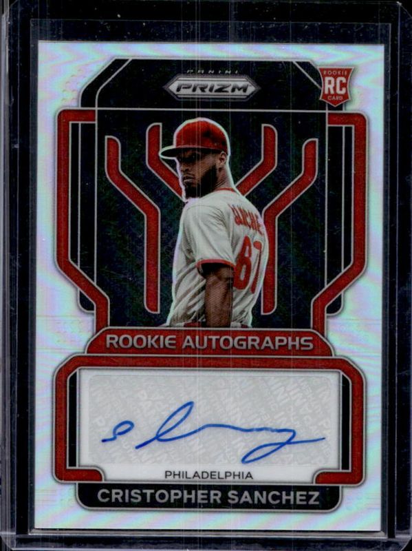Cristopher Sanchez 2022 Prizm #RA-SZ Rookie Autographs - Silver