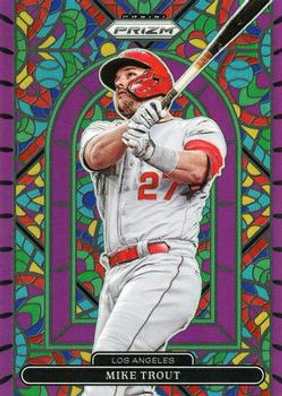 Mike Trout 2022 Prizm #SG-5 Stained Glass - Purple RAW