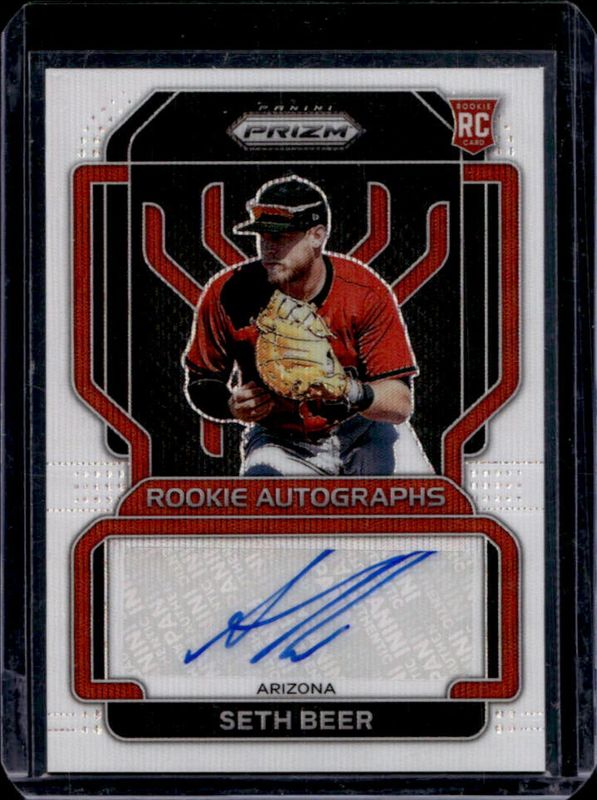 Seth Beer 2022 Prizm #RA-SH Rookie Autographs - White Wave /50 RAW