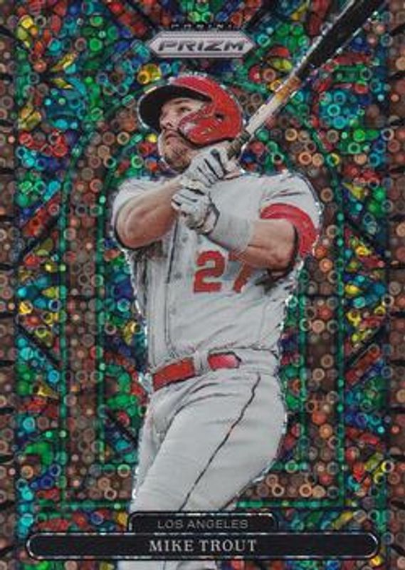 Mike Trout 2022 Prizm #SG-5 Stained Glass - Bronze Donut Circles /40 RAW