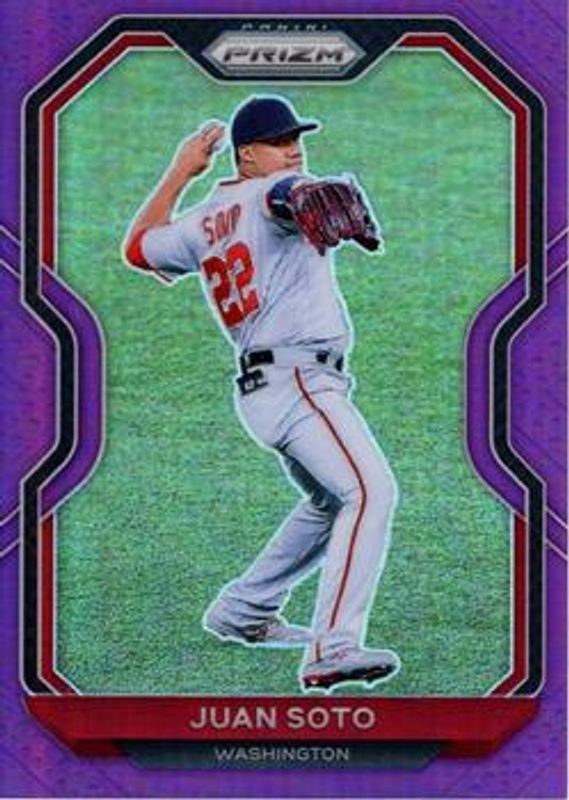 Juan Soto 2021 Prizm #203 Purple RAW