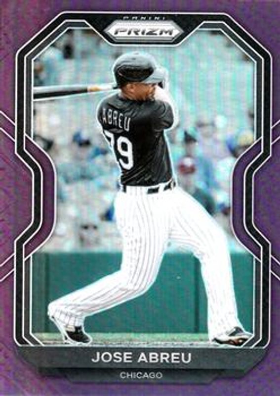Jose Abreu 2021 Prizm #237 Purple RAW