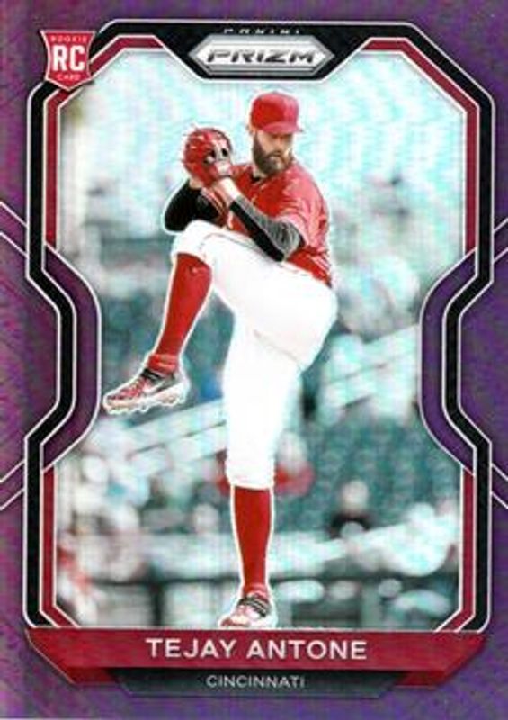 Tejay Antone 2021 Prizm #207 Purple Rookie RAW