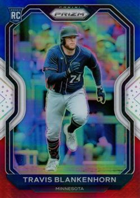 Travis Blankenhorn 2021 Prizm #122 Red White Blue Rookie RAW