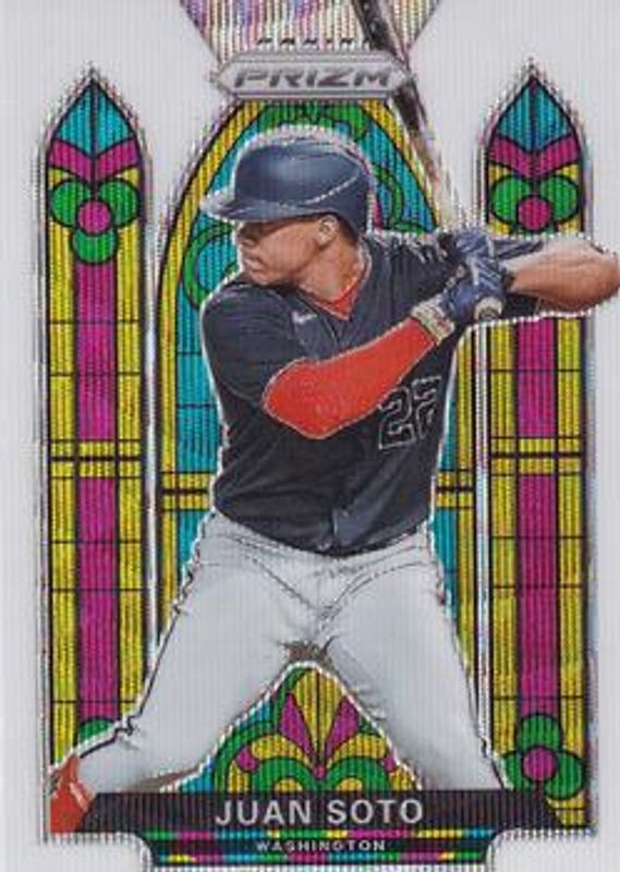 Juan Soto 2021 Prizm #SG-3 Stained Glass - White Wave RAW