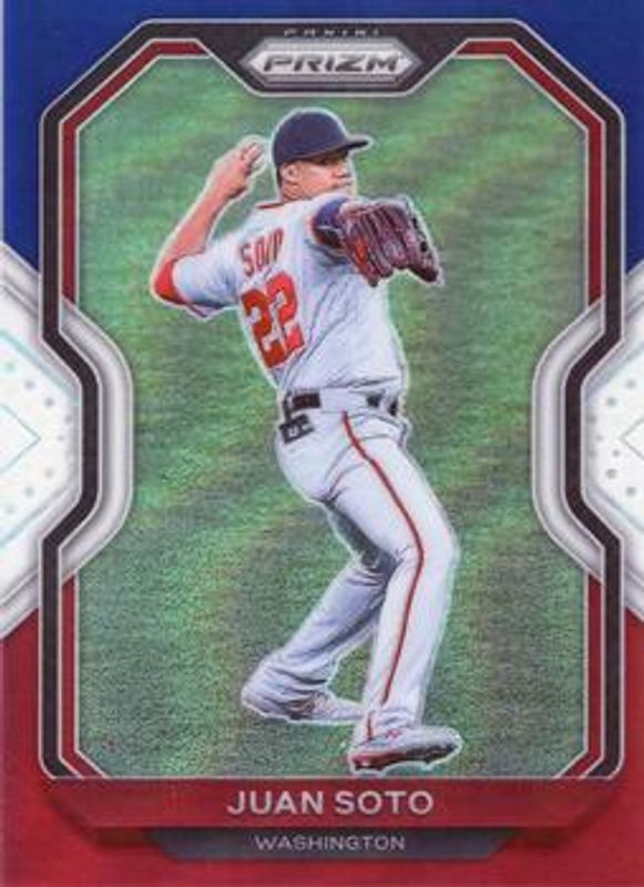 Juan Soto 2021 Prizm #203 Red White Blue RAW