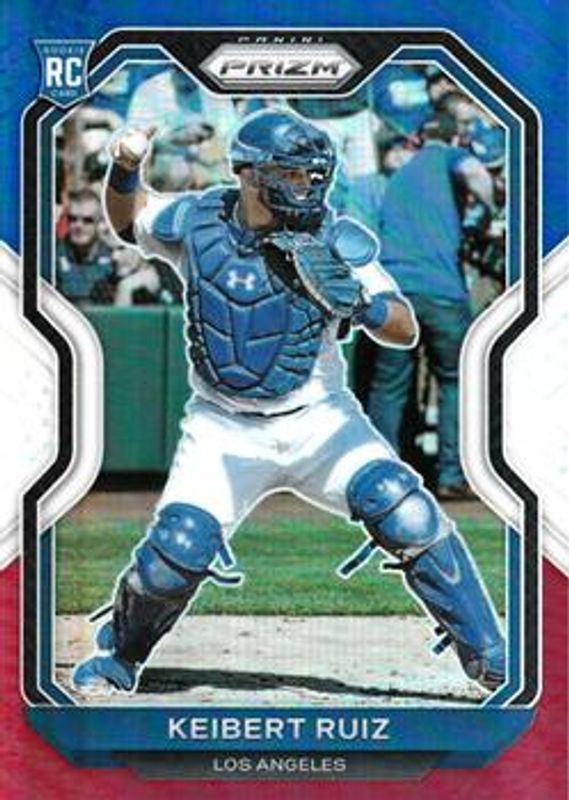 Keibert Ruiz 2021 Prizm #87 Red White Blue Rookie RAW