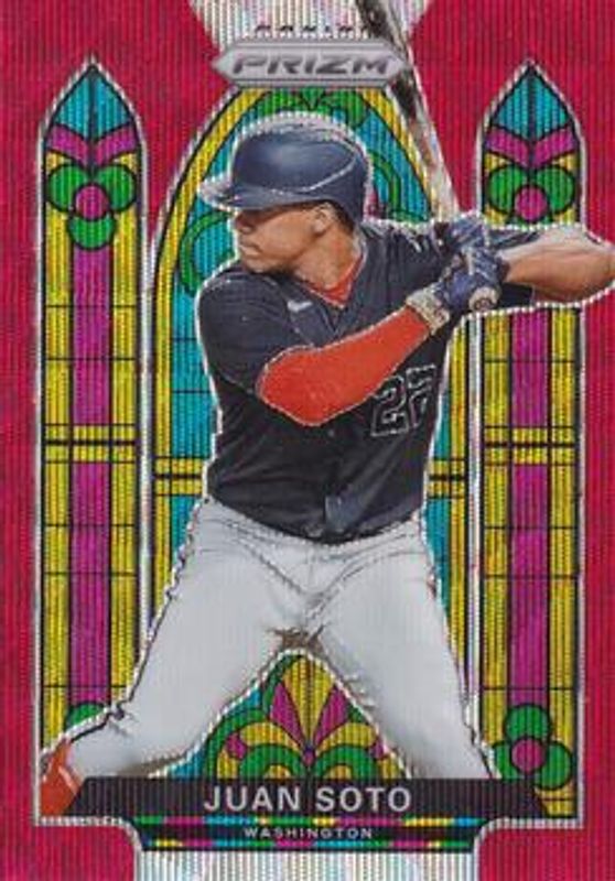 Juan Soto 2021 Prizm #SG-3 Stained Glass - Red Wave /99 RAW